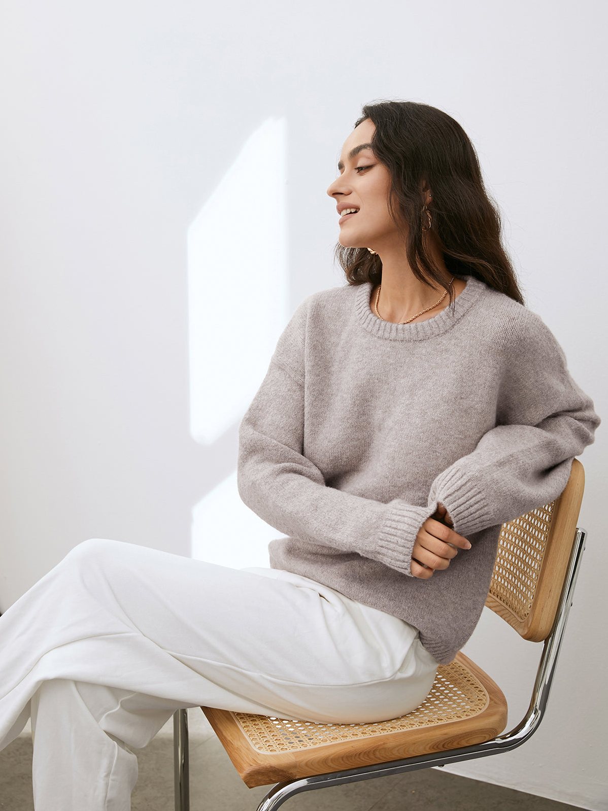 Women's Lightweight Cloud Weather Pullover Sweater — close-up