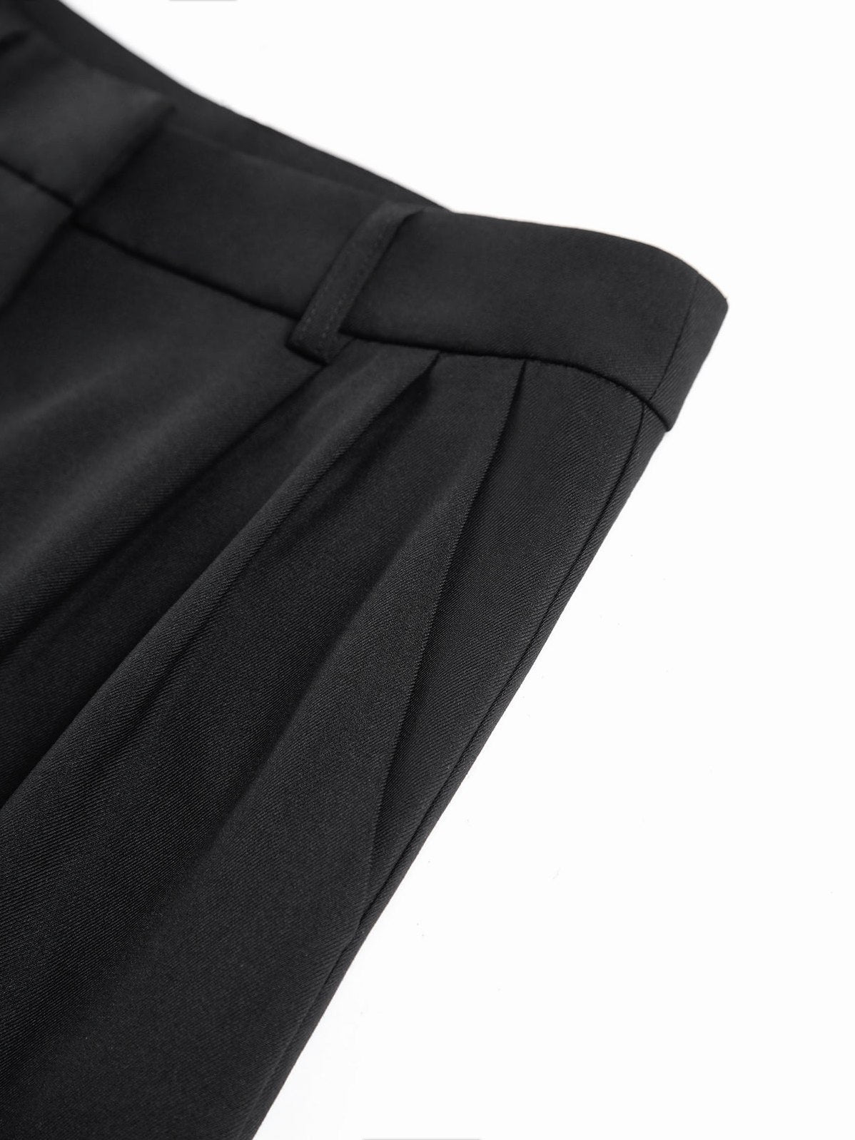 Women's Solid Wide Leg Pants Without Belt — side view
