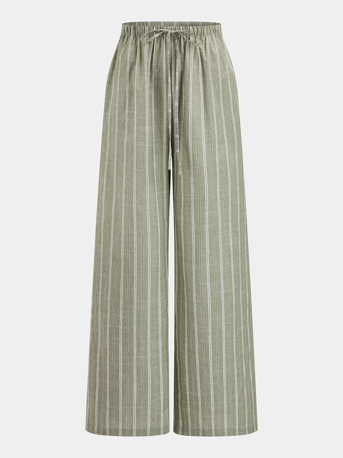 Women's Striped Cotton Linen Halter Top & Pant Set — detail