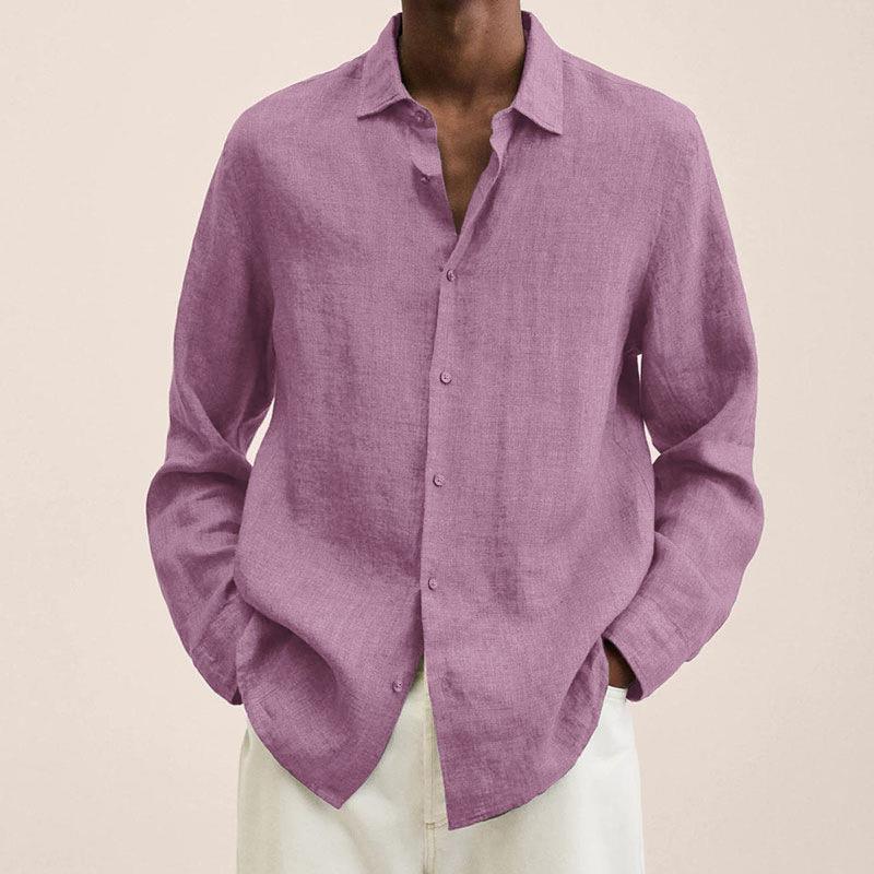 Chemise en lin pour homme style élégant