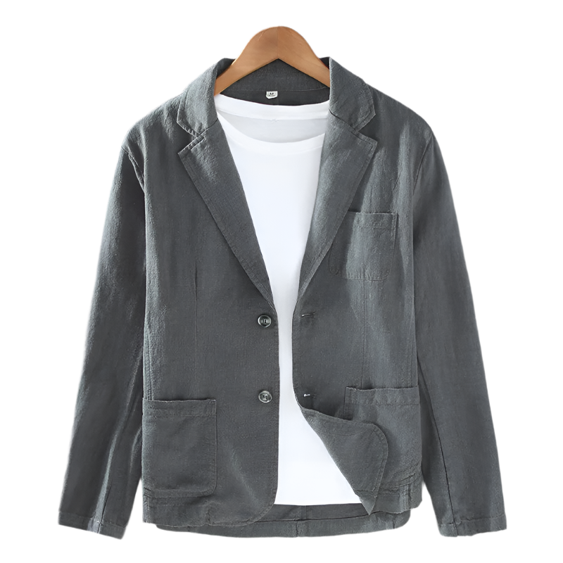 Blazer formel en coton et lin Wellington