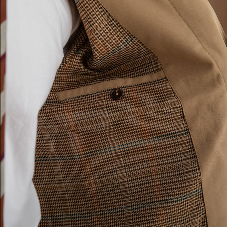 Trench-coat en mélange de coton à col montant Londres