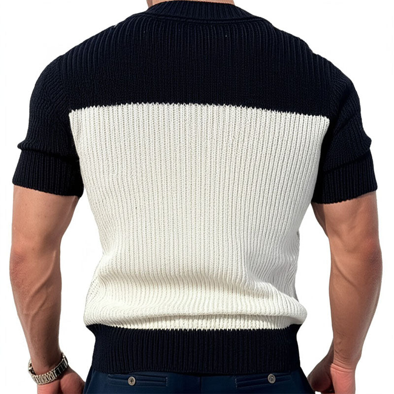 Wimbledon Contrast V-Neck Knit