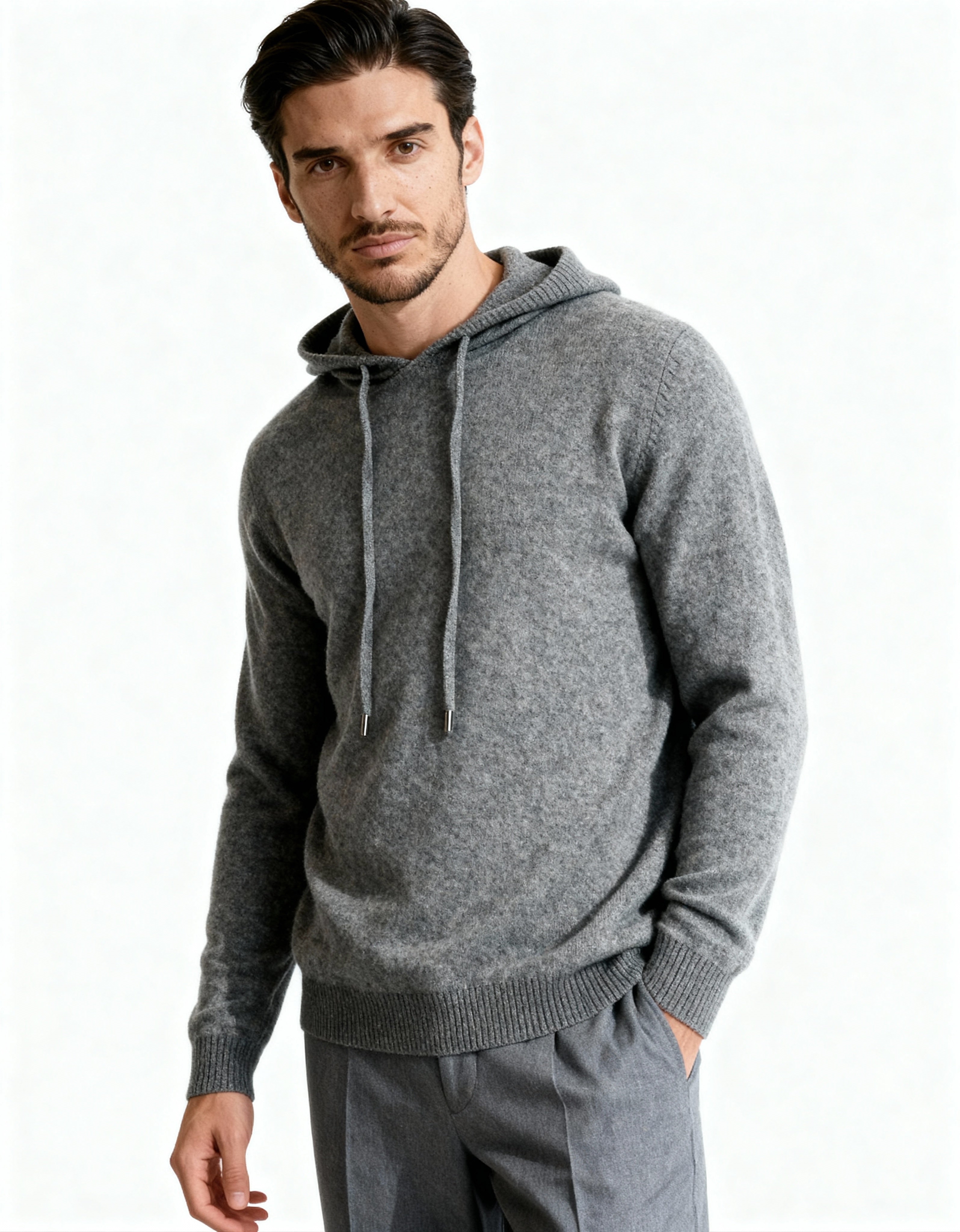100% Kaschmir Kapuzenpullover