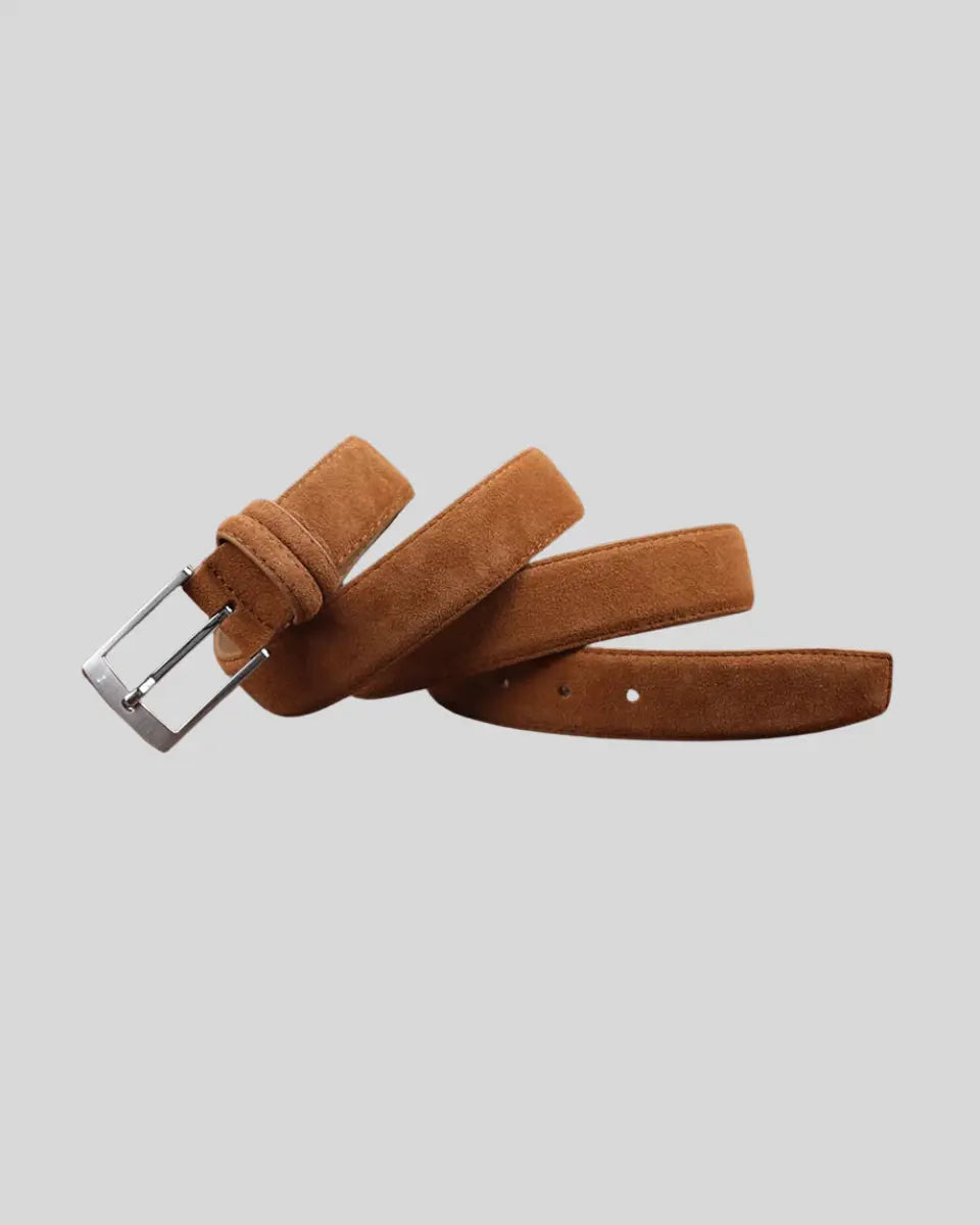 Old Money Khaki Suede Belt