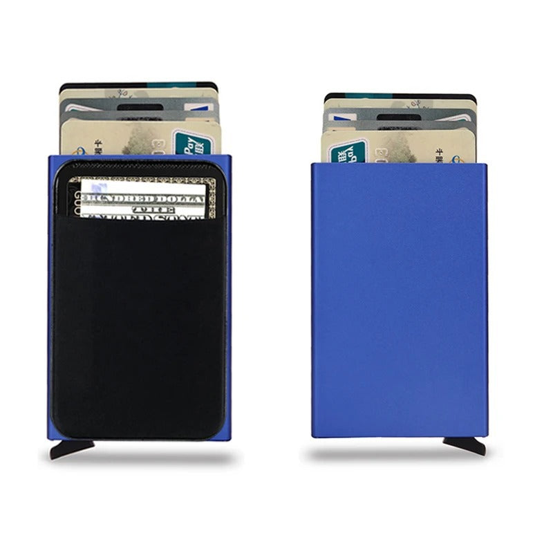 Portefeuille mince à rabat RFID – Édition métal