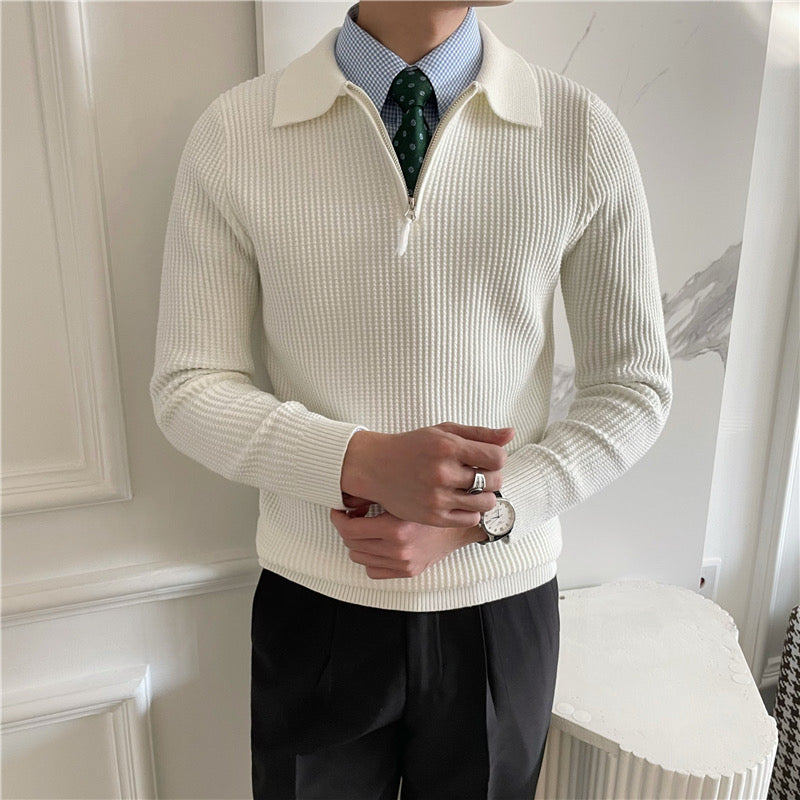 Cotton Zipped Sweater - Fayymont Co