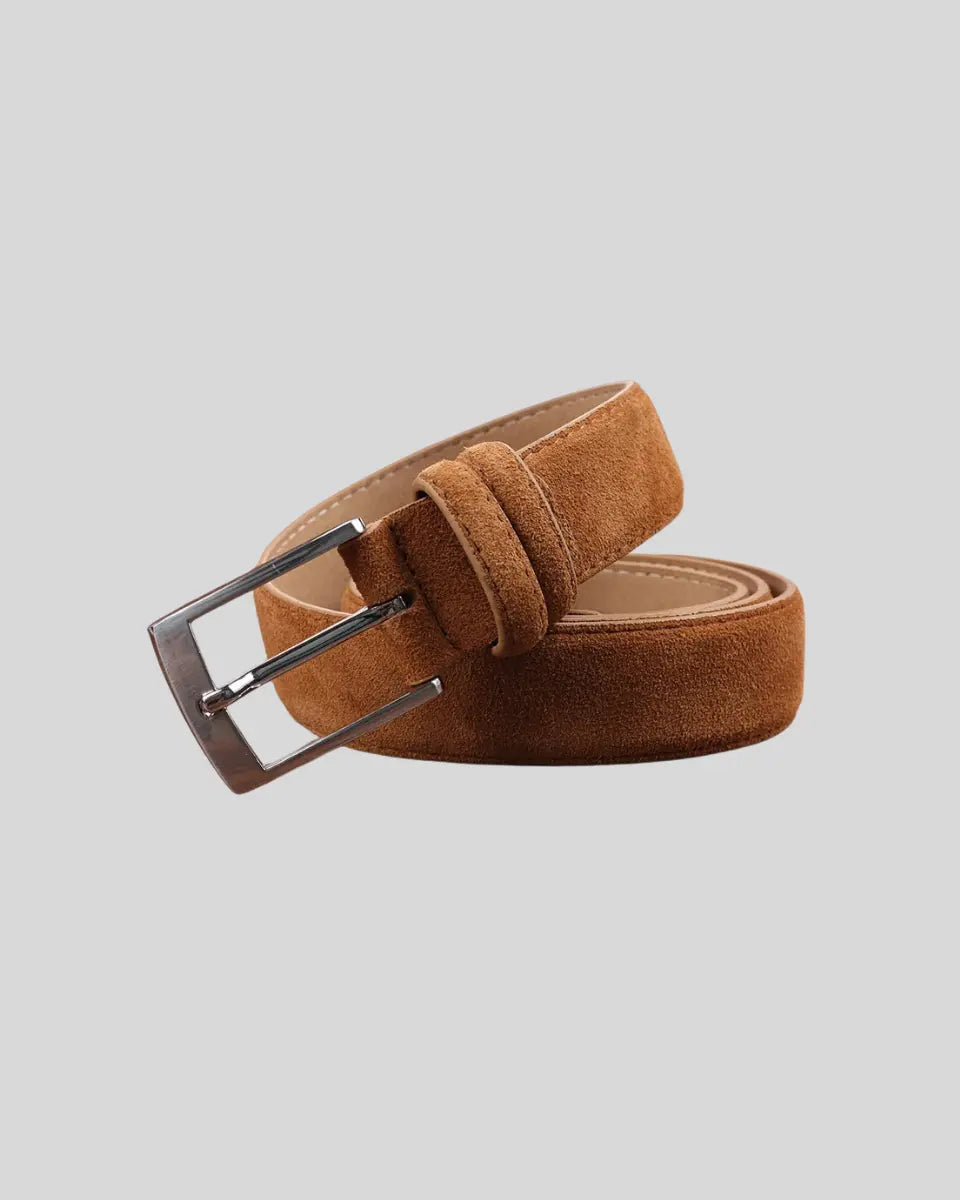 Old Money Khaki Suede Belt