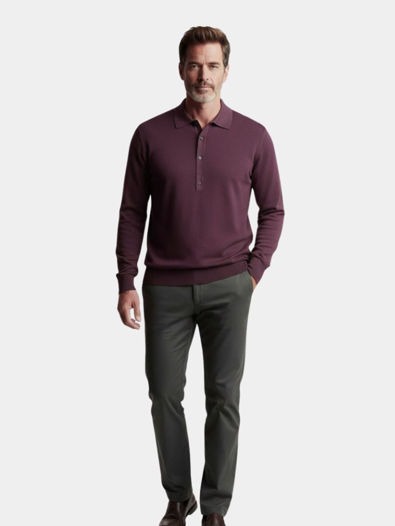 Old Money Knit Polo Pullover