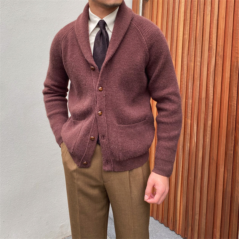Cardigan tricoté à col châle Bond Street