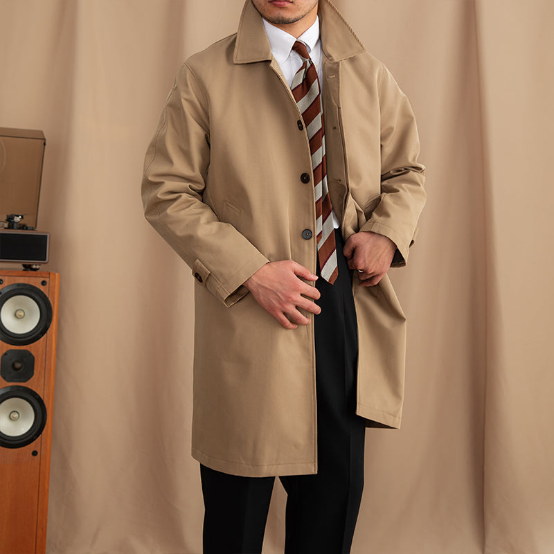 London Stehkragen Baumwollmischung Trenchcoat