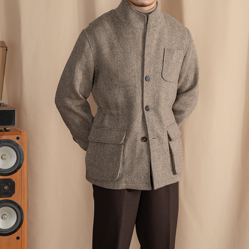 Eton Wollmischung Fischgrät-Sportjacke