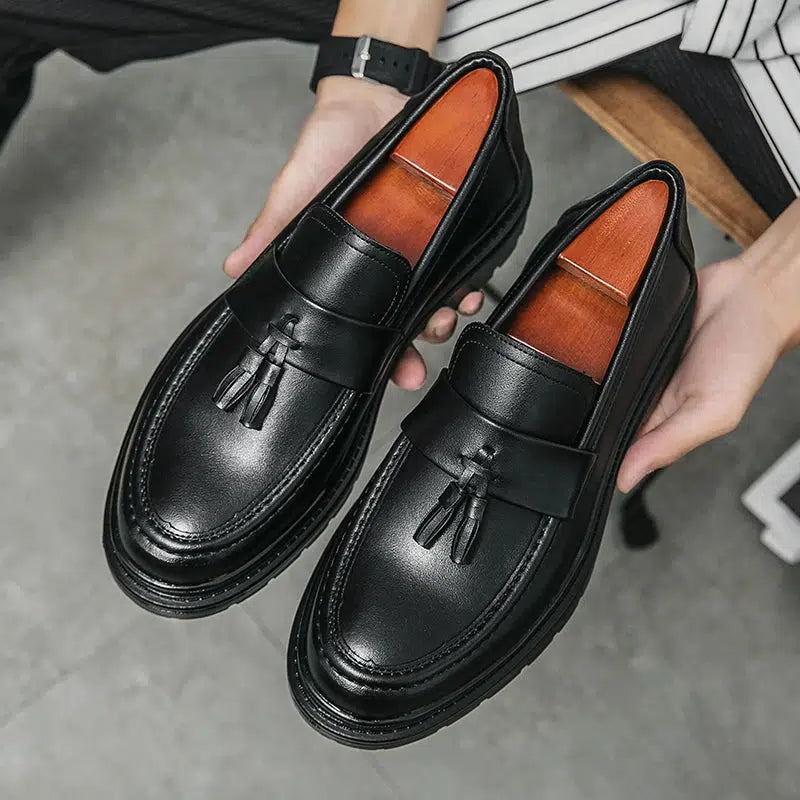Black loafers