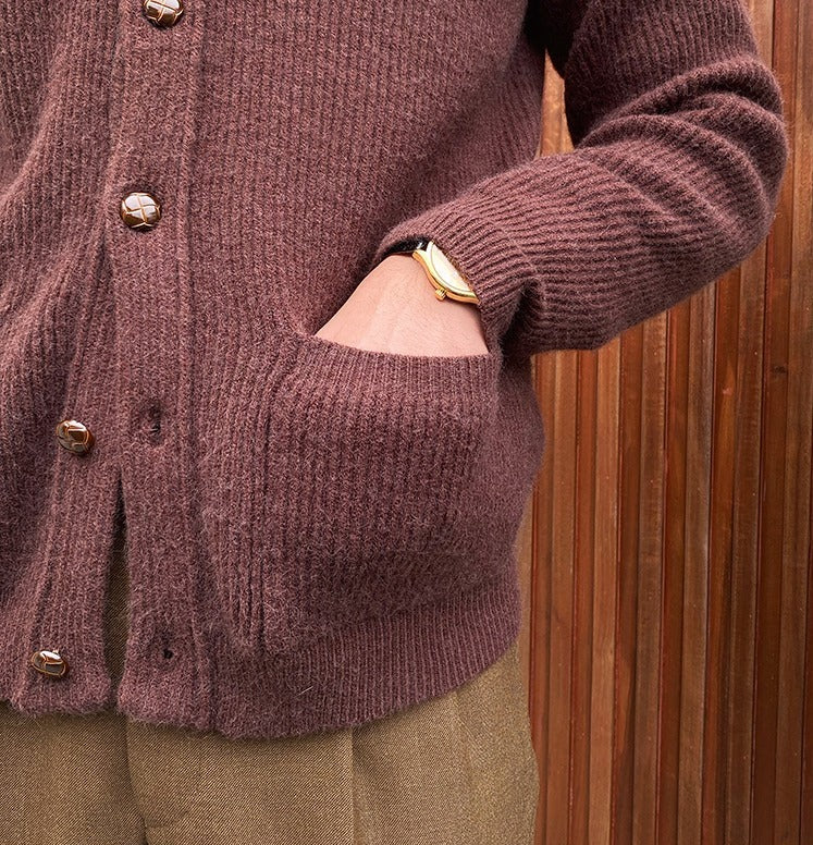 Cardigan tricoté à col châle Bond Street
