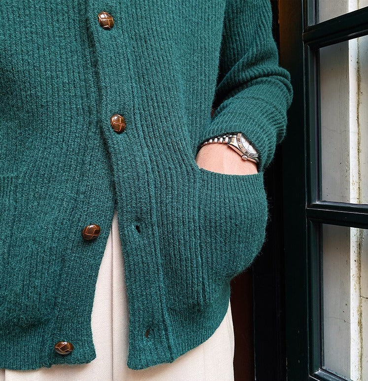 Cardigan tricoté à col châle Bond Street