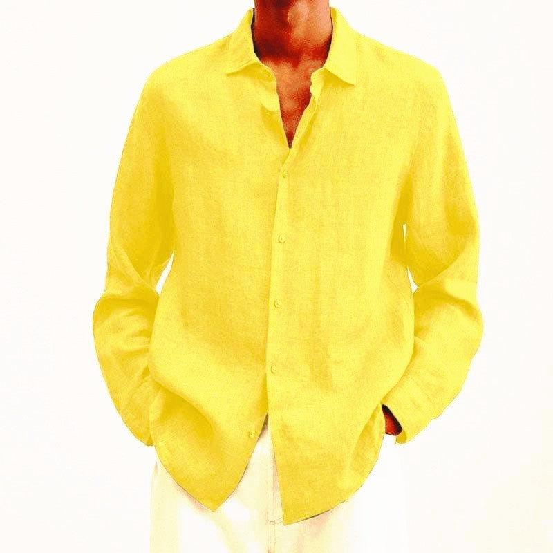 Chemise en lin pour homme style élégant