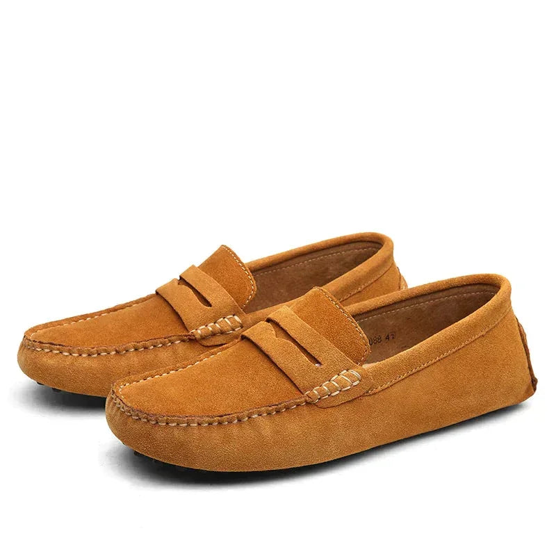 Mocassins en daim pour hommes style italien