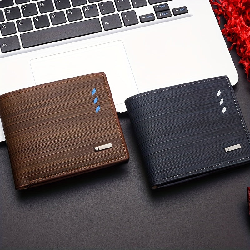 Compact Black PU Leather Men’s Wallet