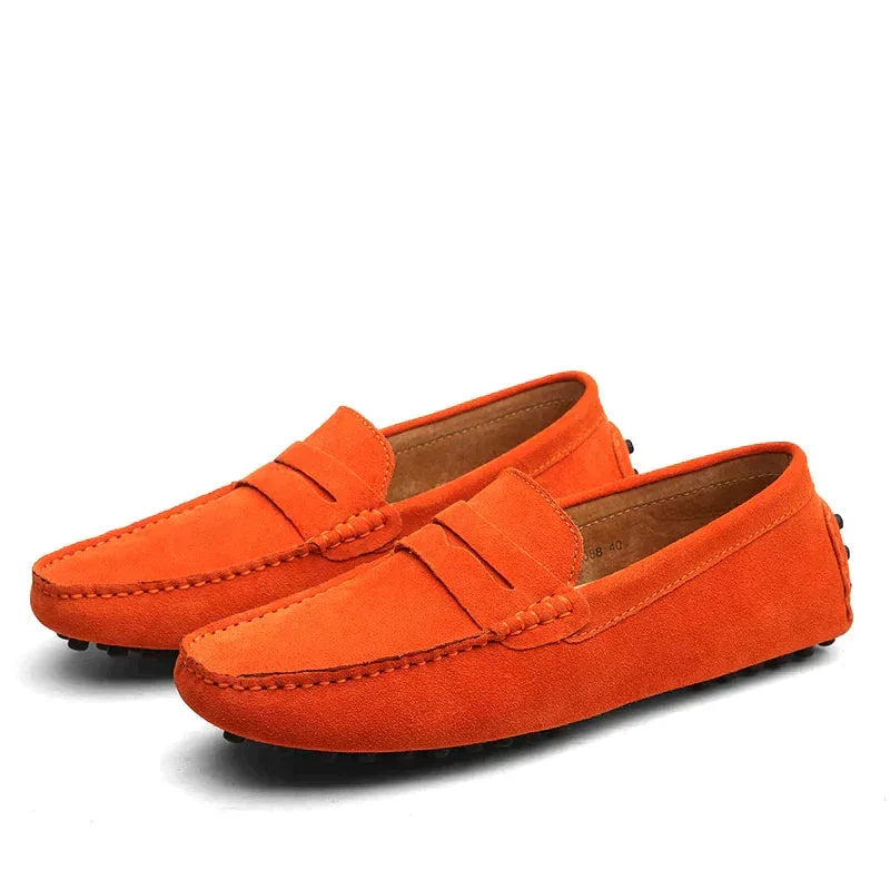 Mocassins en daim pour hommes style italien