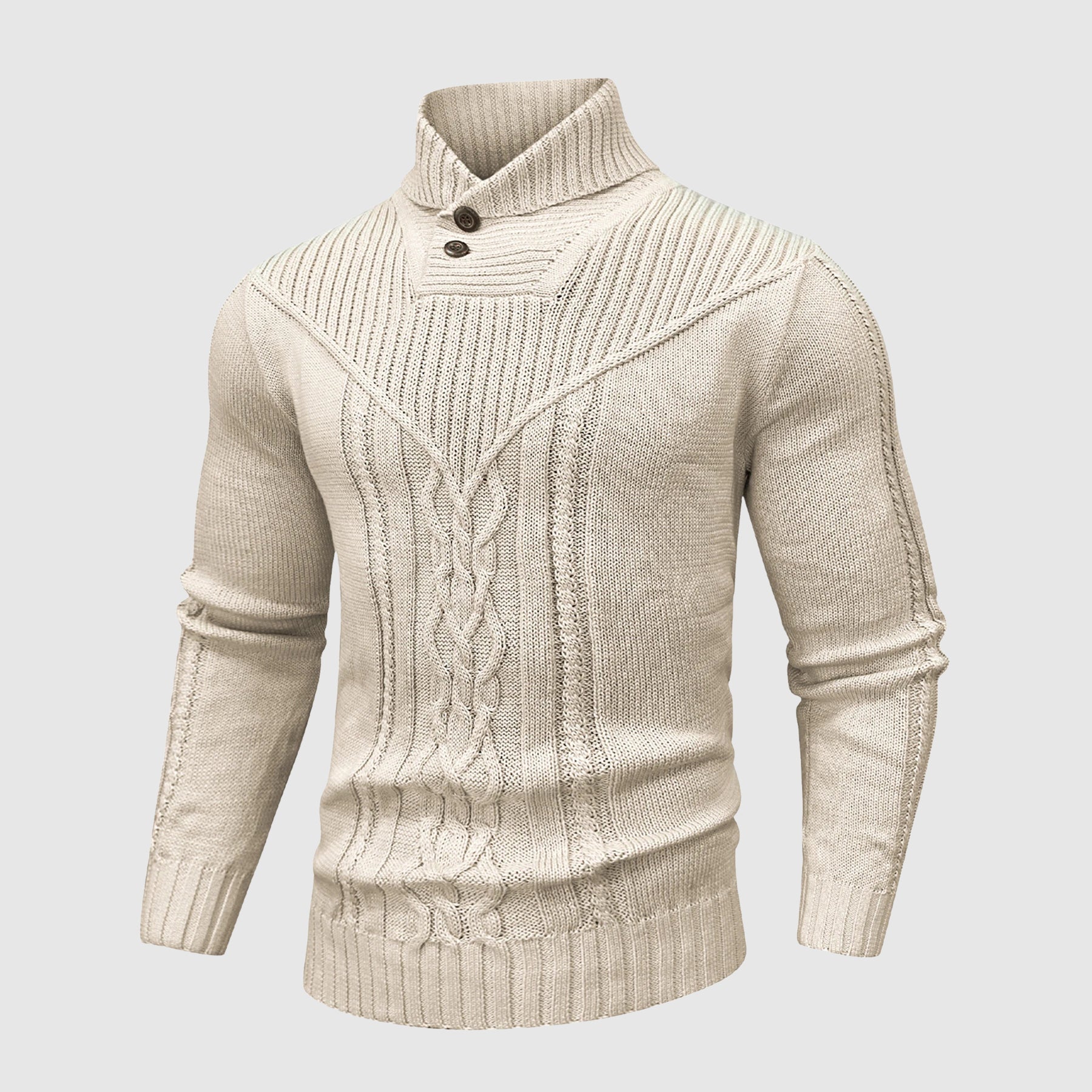 Veneti Tailored Stand-Collar Pullover - Fayymont Co