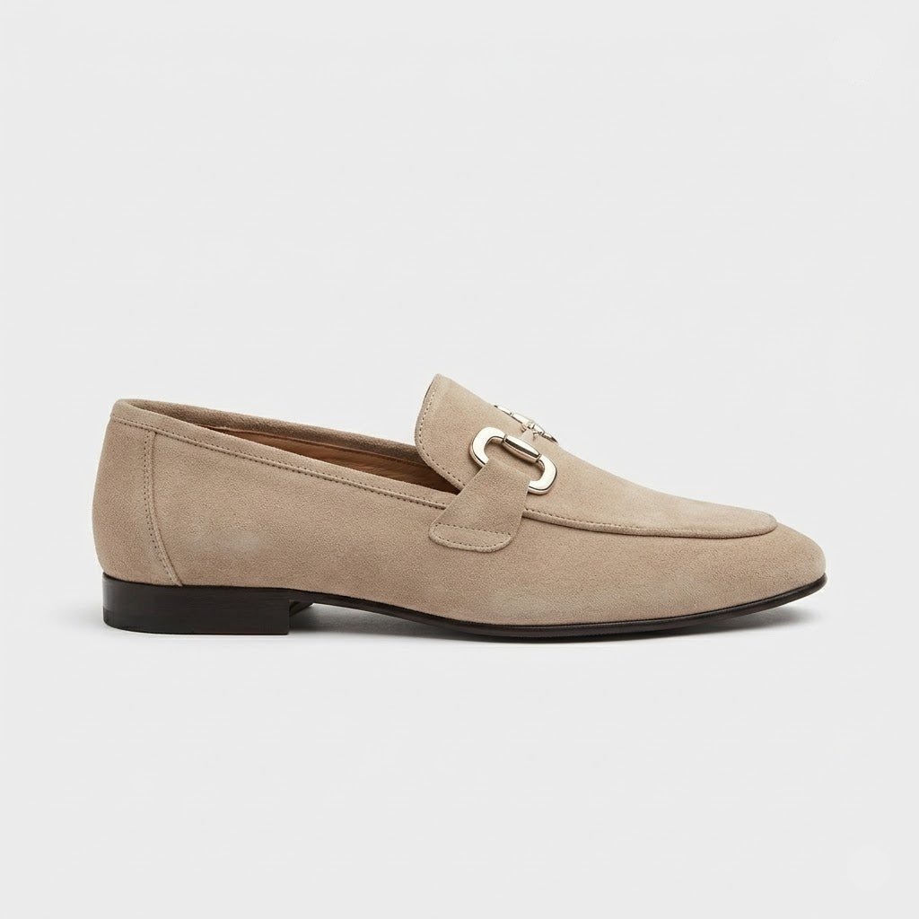 Men's Loafers Suede with Horsebit Detail