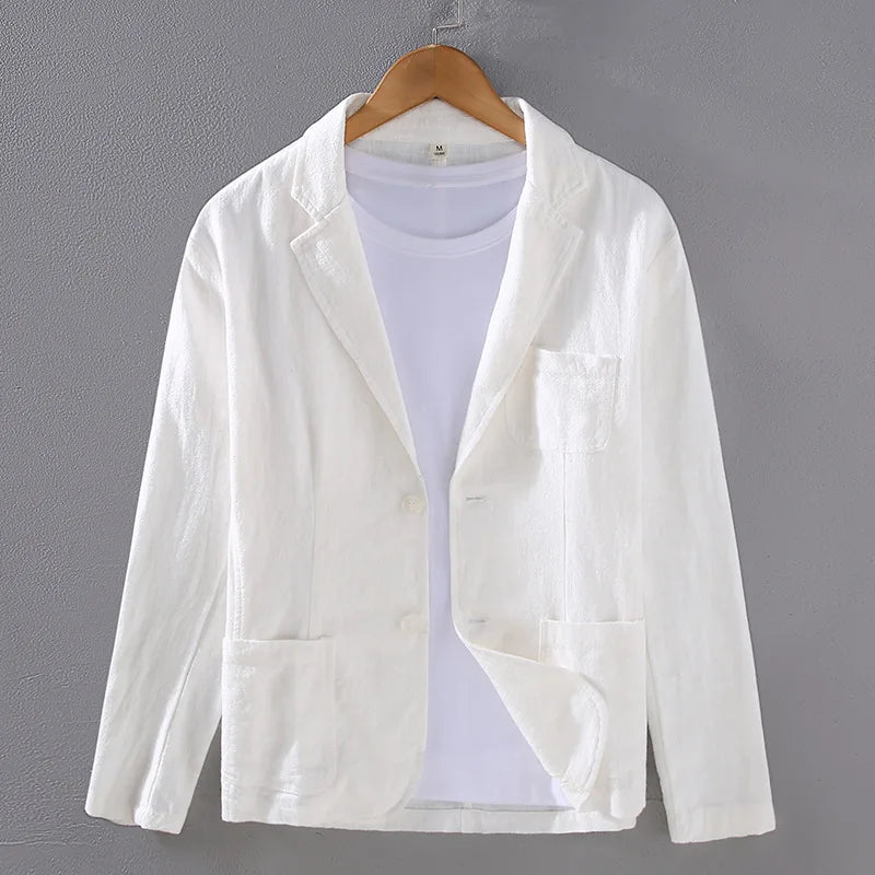 Blazer formel en coton et lin Wellington