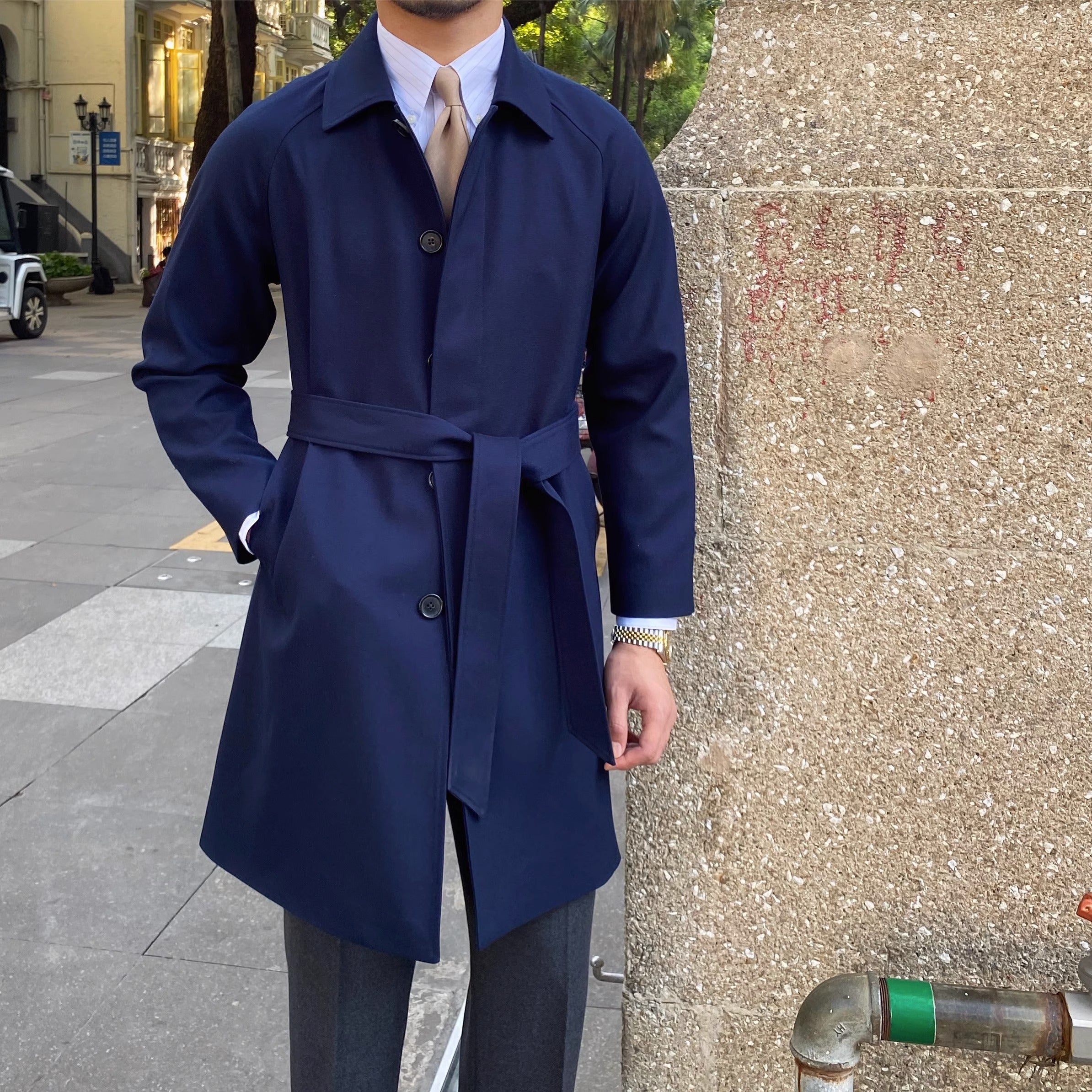 Roma taillierter Trenchcoat aus Wollmischung
