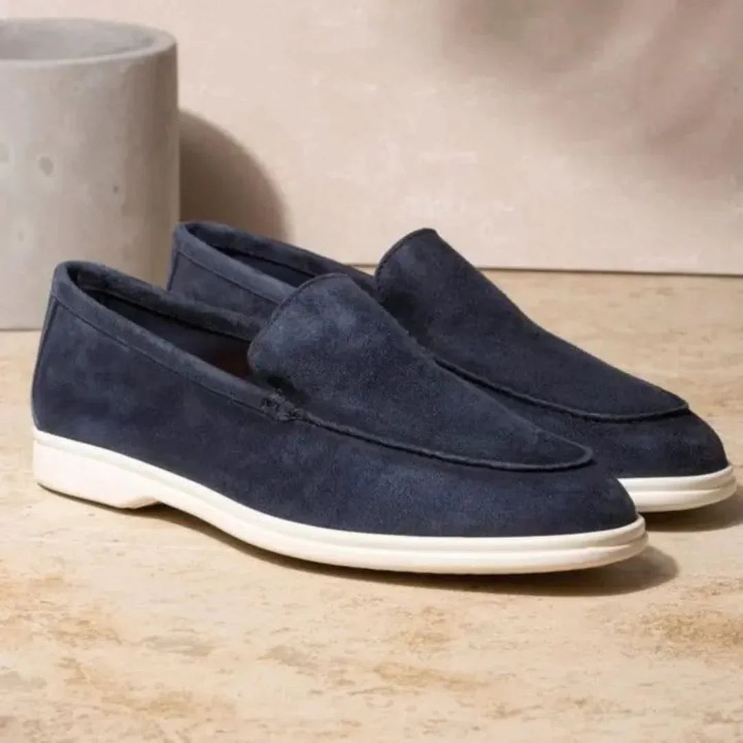 Mocassins pour hommes en daim profil bas