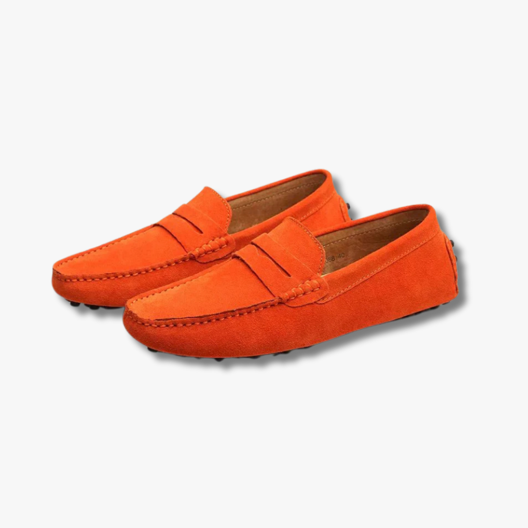 Italian-Style Suede Driving Loafers