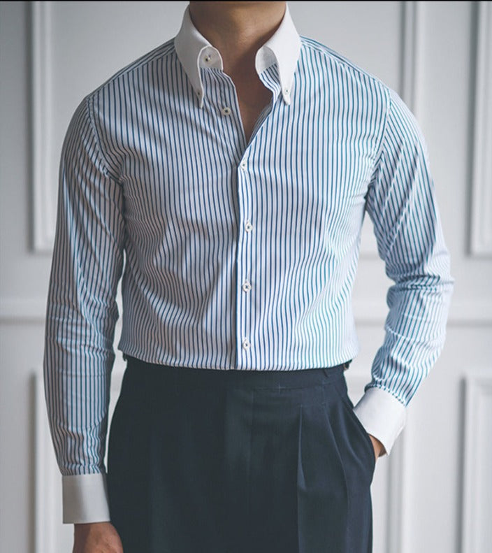 Chemise rayée ajustée Business Slim Fit