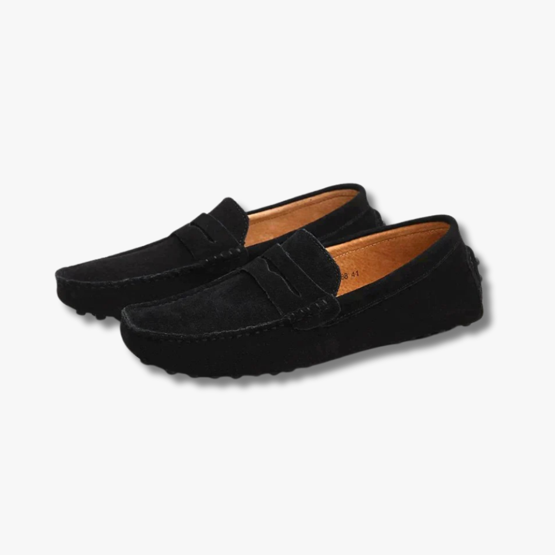 Italian-Style Suede Driving Loafers