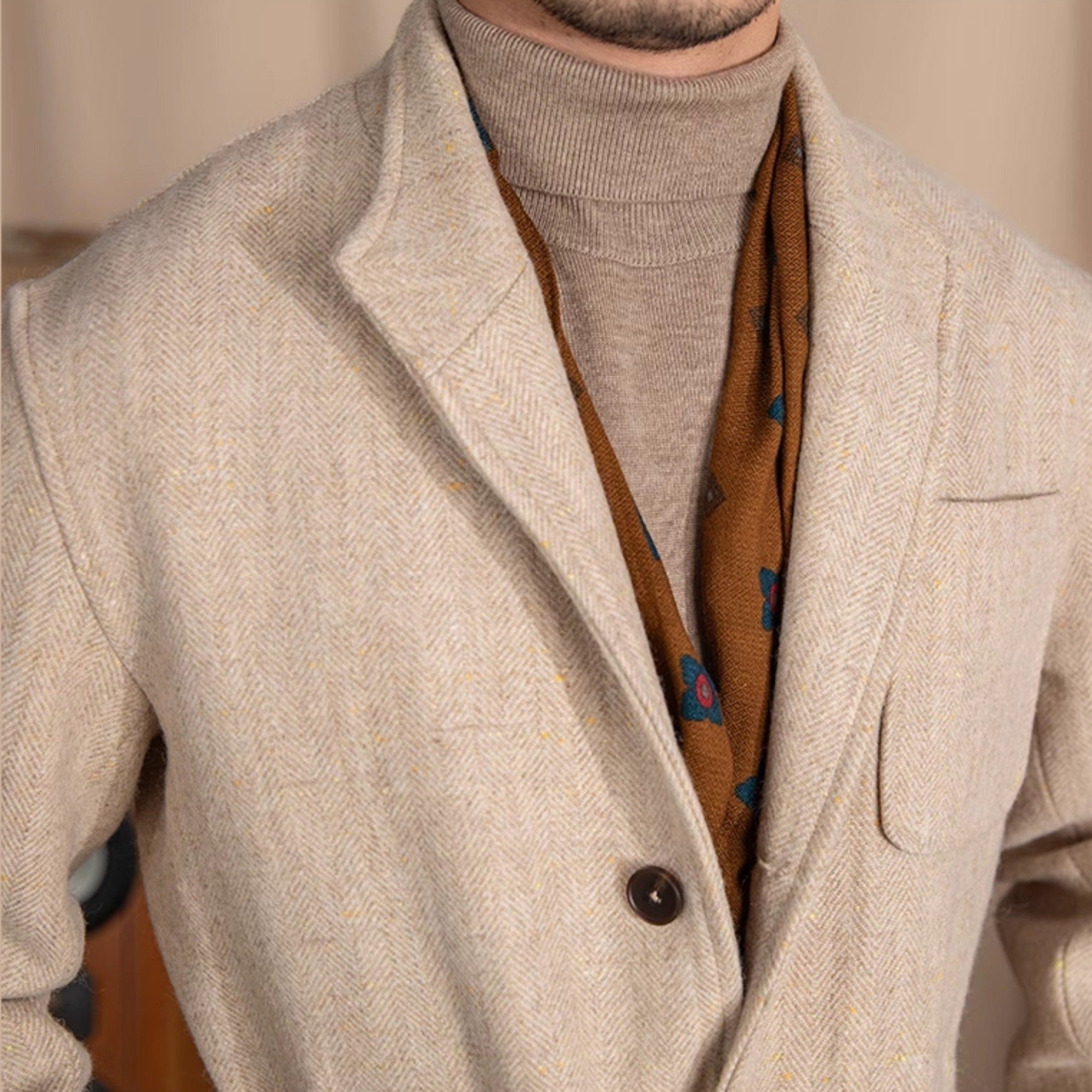 Veste de sport en tweed de laine Eton à chevrons