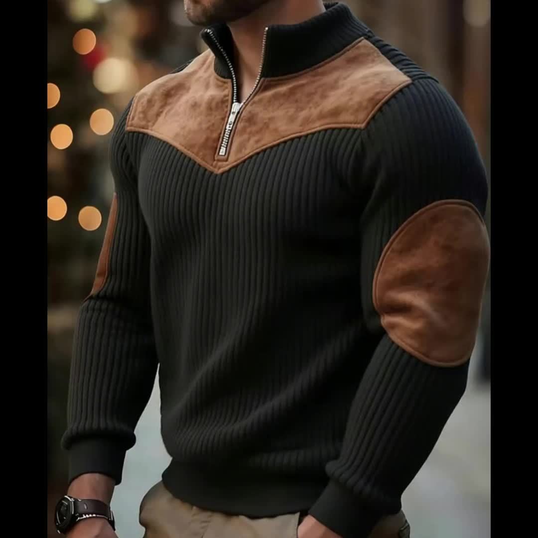 Half-Zip Retro Pullover Sweater for Men – Fayymont Co