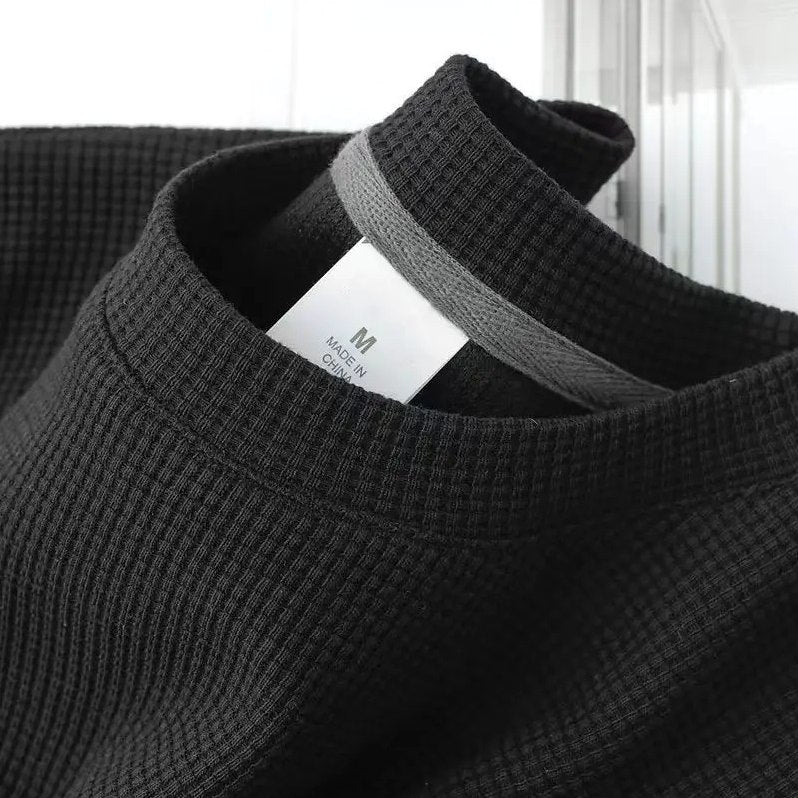 Men's Ultra Comfortable Waffle T-Shirt in Espresso Black