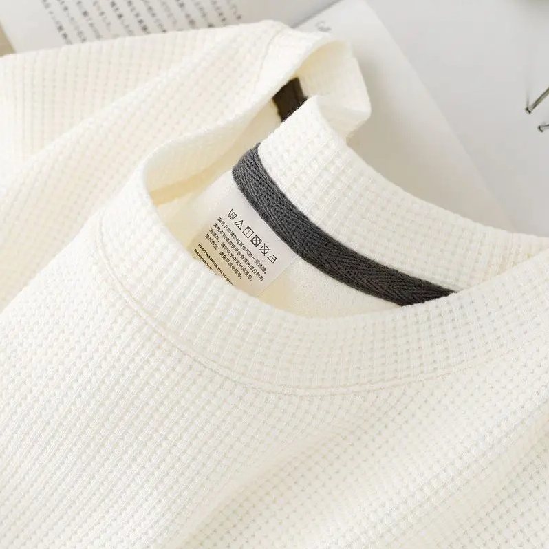 Men's Ultra Comfortable Waffle T-Shirt in Chalk White