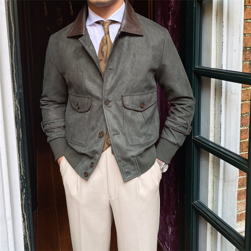 Vintage Suede Button Jacket (Atlas — revisao)