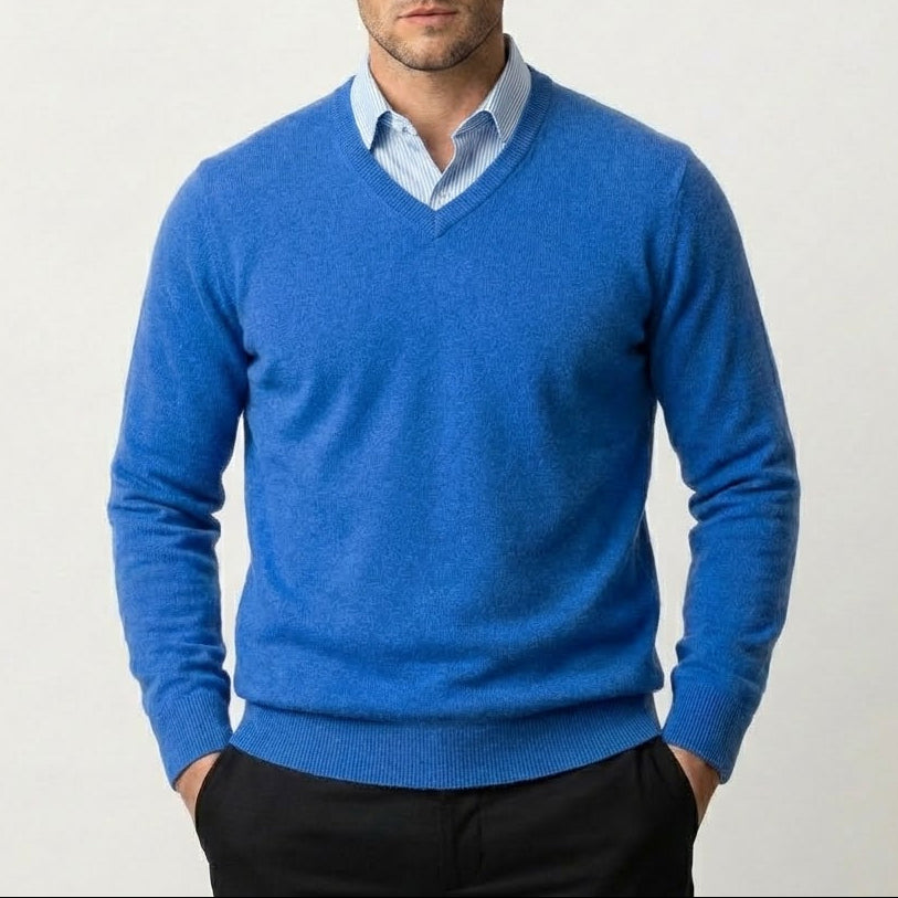 Men’s Cashmere V-Neck Sweater – Fayymont Co