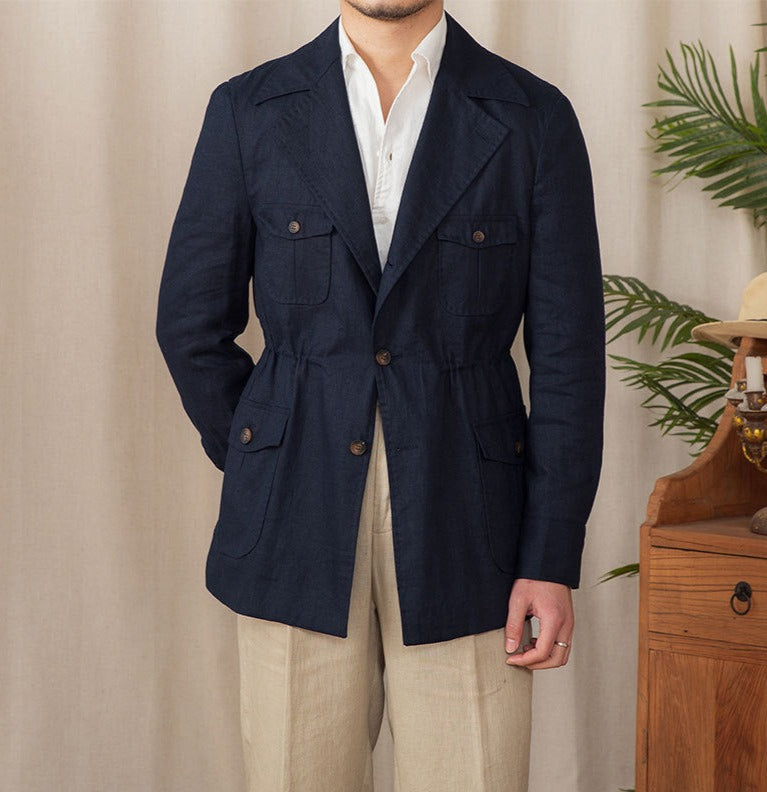 Veste Safari en Lin Potenza