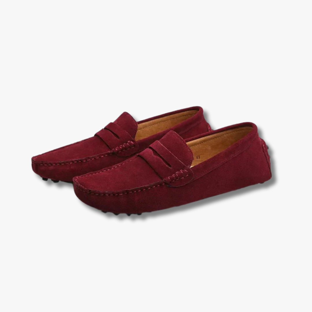 Italian-Style Suede Driving Loafers