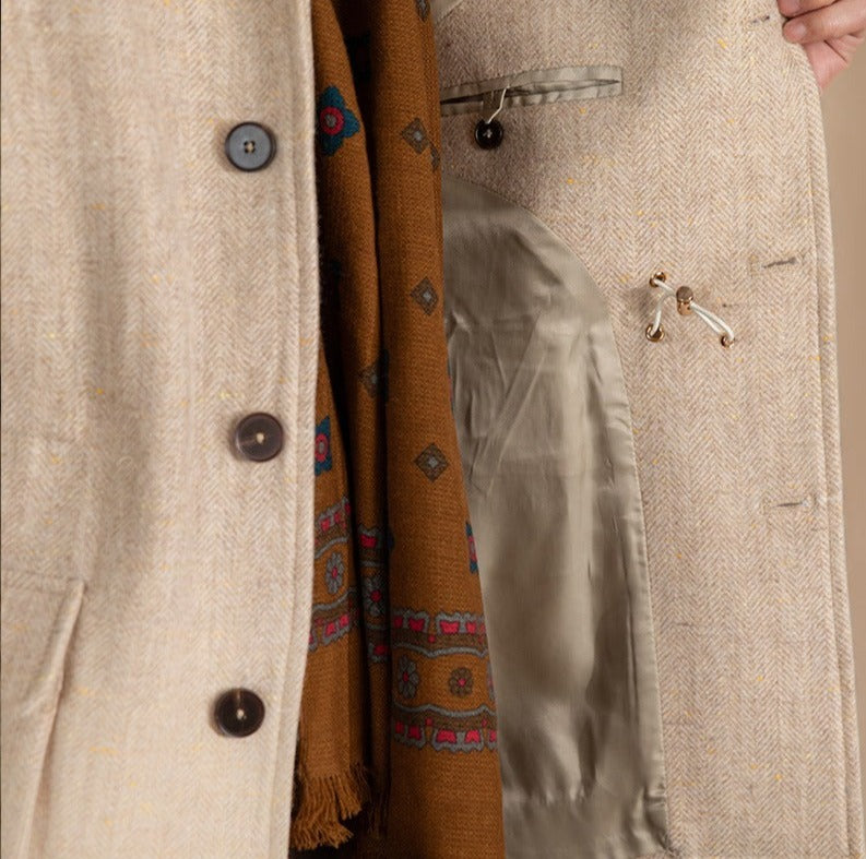Veste de sport en tweed de laine Eton à chevrons