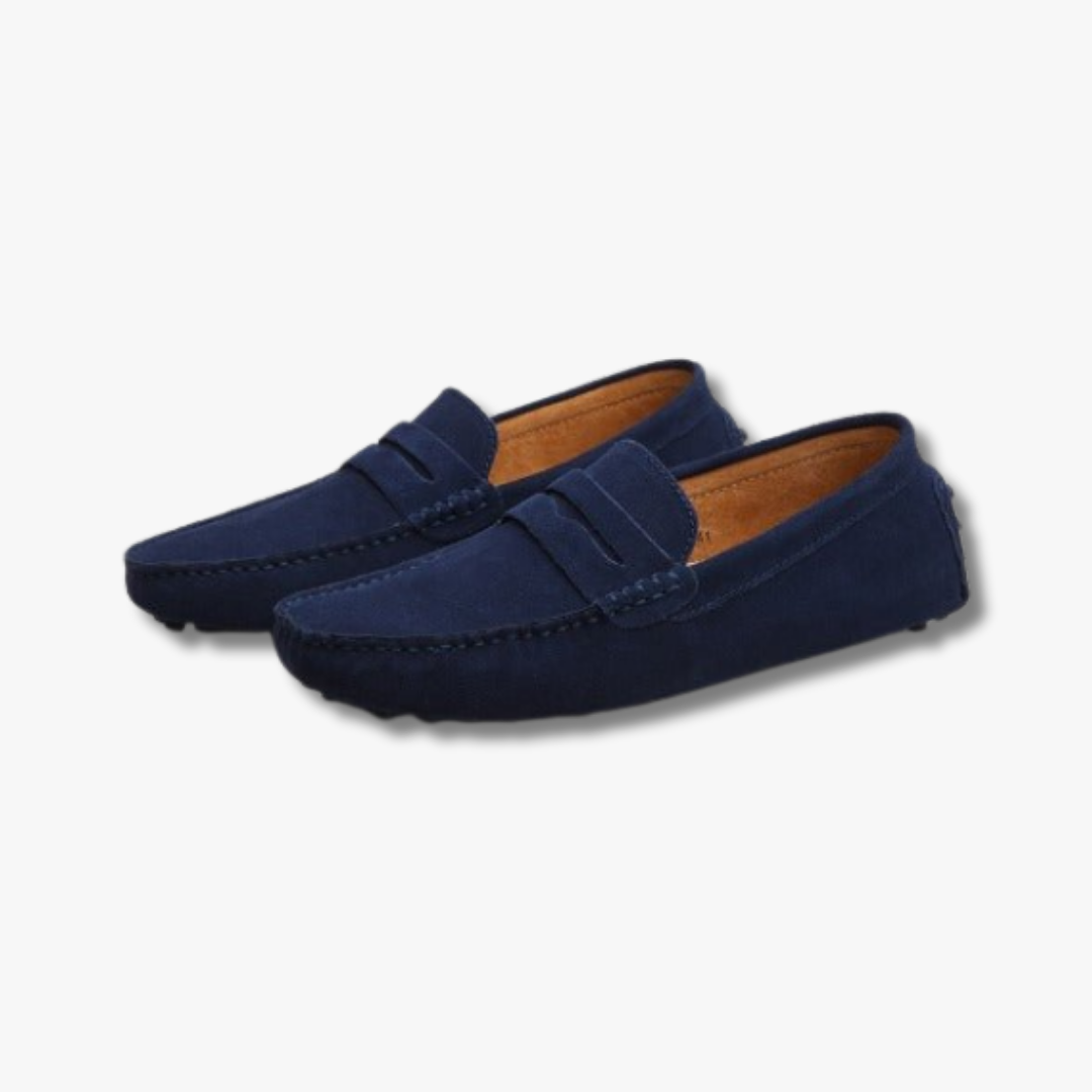 Italian-Style Suede Driving Loafers