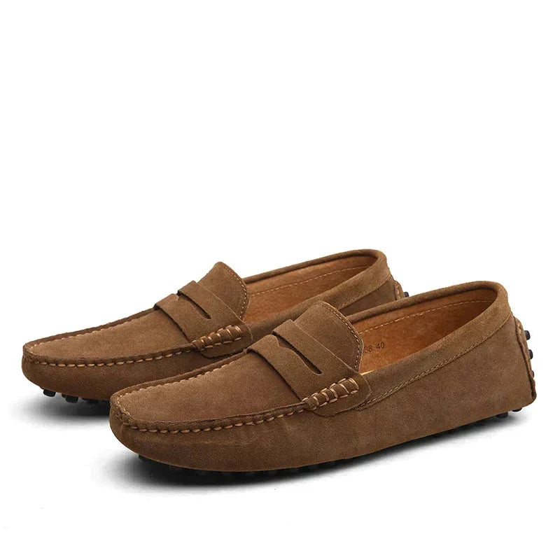 Mocassins en daim pour hommes style italien