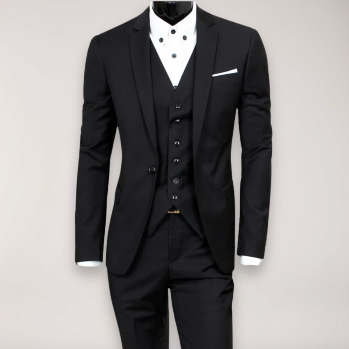 Men’s 3-Piece Slim Fit Suit – Tailored Blazer, Waistcoat and Trousers