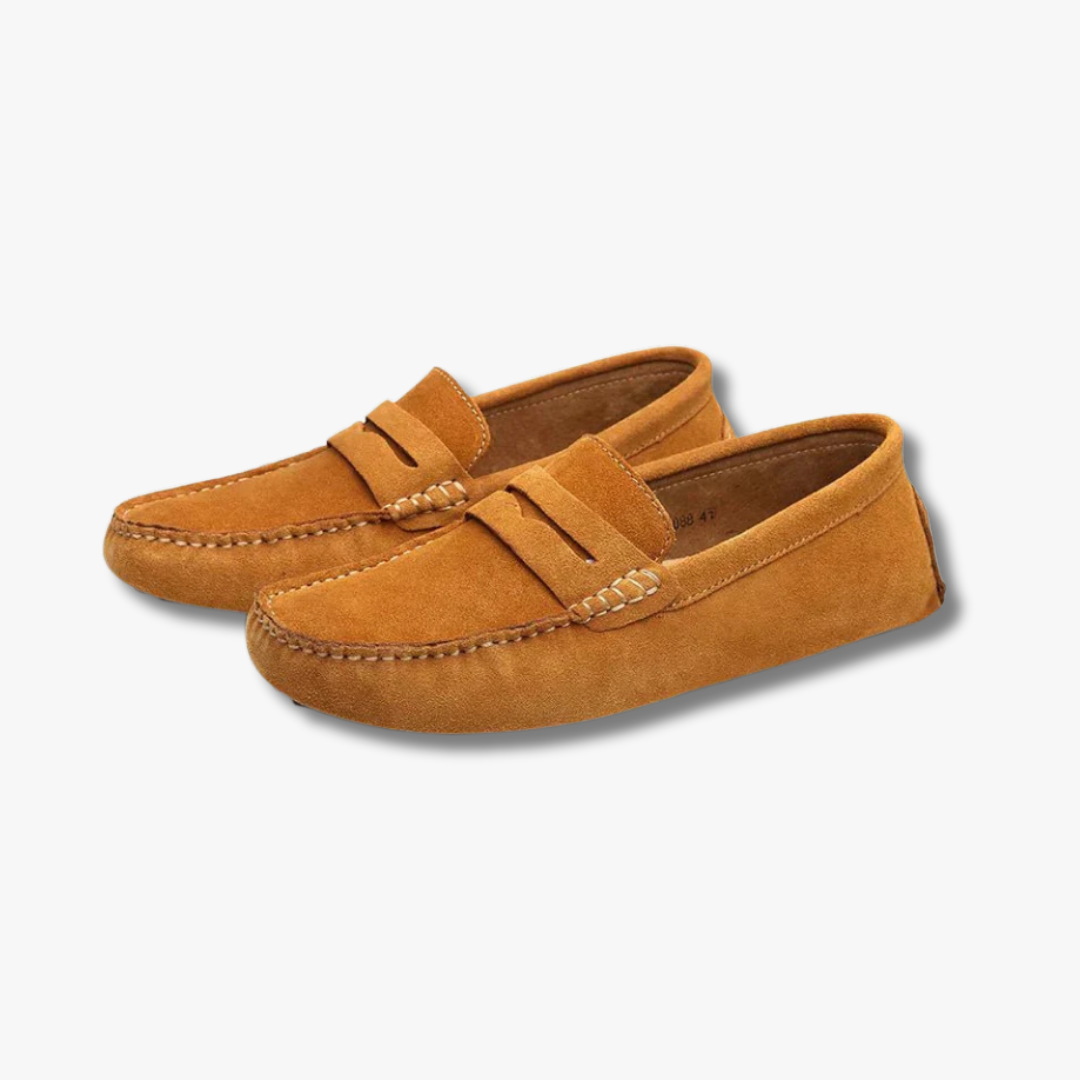 Italian-Style Suede Driving Loafers