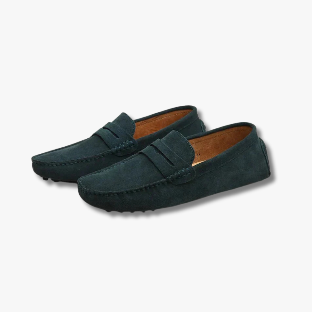 Italian-Style Suede Driving Loafers