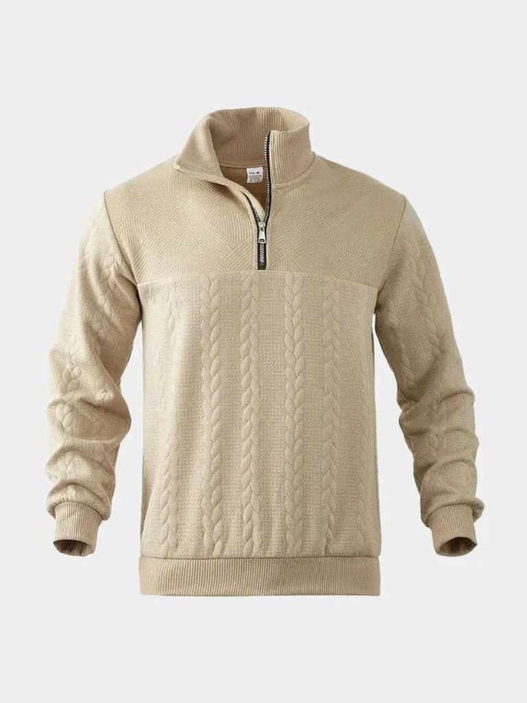 Pull-over essentiel Henley à fermeture éclair quart - Fayymont Co
