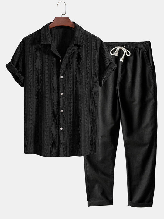 Cuban Shirt & Straight Leg Linen Pants