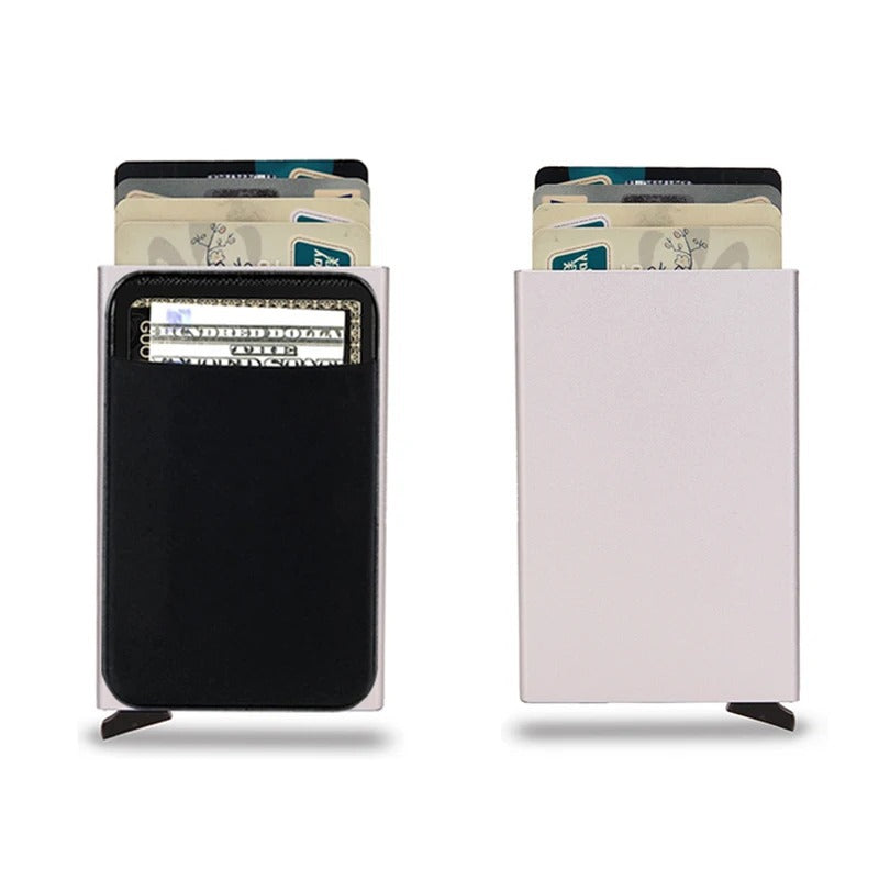Portefeuille mince à rabat RFID – Édition métal