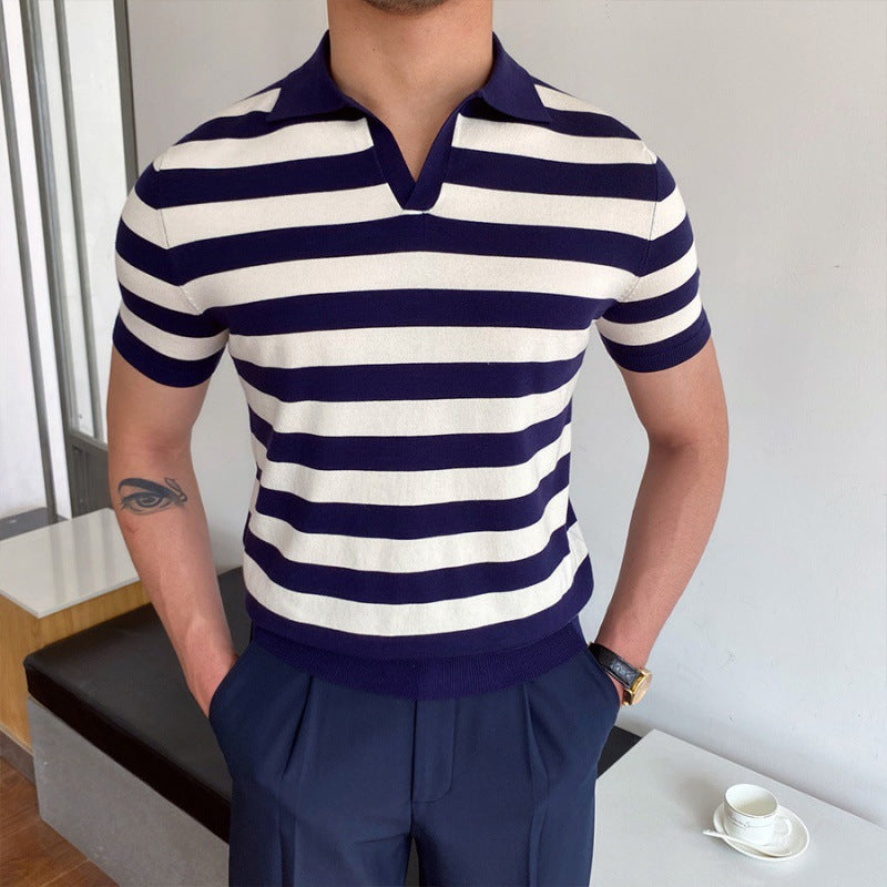 Old Money V-Kragen Polo-Shirt