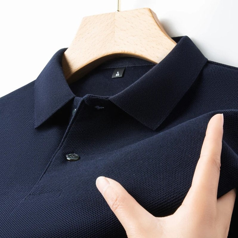 Men's Ultra Comfortable Cotton Polo Shirt in Midnight Navy